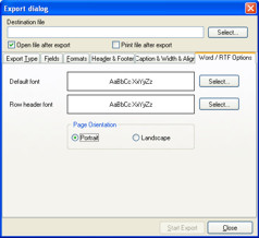  Word/RTF Options.