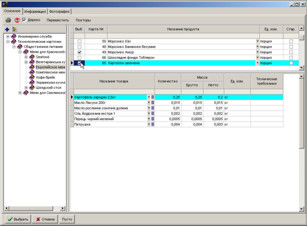 Вибір технологічних карт