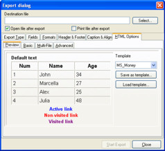 Експорт у html