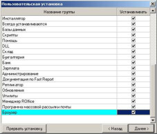Перелік встановлюваних елементів