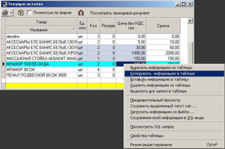 Копіювання інформації з таблиці